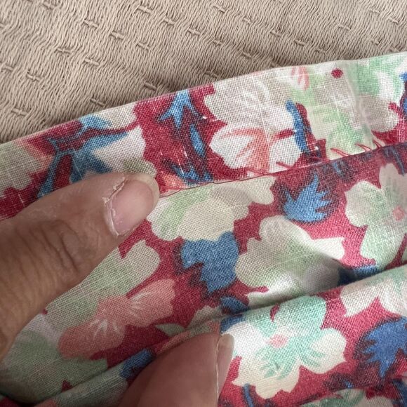 Reyn Spooner Shirt Mens Large Hawaiian Floral Vintage Aloha Casual Pink Blue - Picture 12 of 12